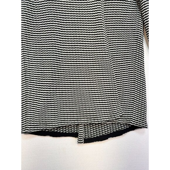 Cabi Womens Turtleneck Knit Sweater Size S Black & White Striped Split Front - Picture 8 of 14